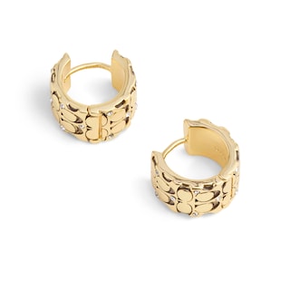 Foto 2 | Foto 2 | Pendientes Acolchados Exclusivos De Coach Para Mujer, En Latón - Venta Internacional.