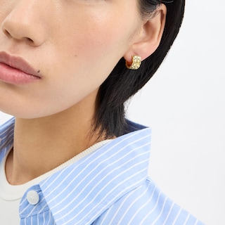 Foto 3 | Foto 3 | Pendientes Acolchados Exclusivos De Coach Para Mujer, En Latón - Venta Internacional.