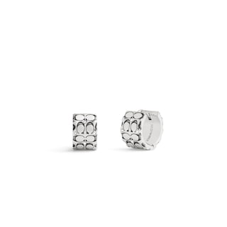 Foto 1 | Foto 1 | Pendientes Coach Signature Acolchados Huggie Crystal/rhodium Para Mujer - Venta Internacional.