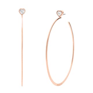 Foto 1 | Foto 1 | Pendientes Michael Kors Hoop de Acero Inoxidable en Oro Rosa para Mujer - Venta Internacional
