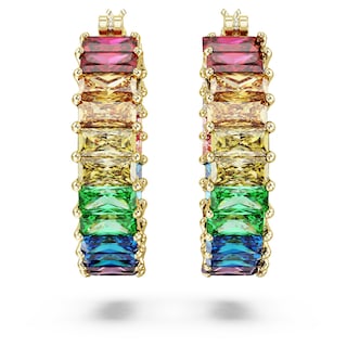 Foto 2 | Foto 2 | Pendientes De Aro Swarovski Matrix Con Piedras Multicolores - Venta Internacional.