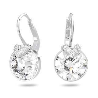 Foto 1 | Foto 1 | Pendientes Swarovski Bella Drop Con Cristales Blancos Rodiados - Venta Internacional.