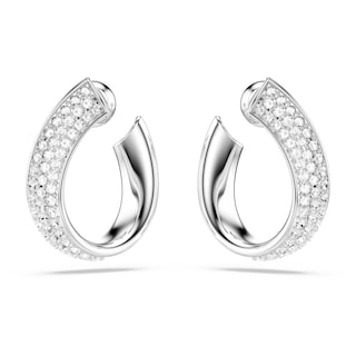Foto 1 | Foto 1 | Pendientes Swarovski Exist Mini Hoop, Tamaño Pequeño, Rodio Blanco - Venta Internacional.
