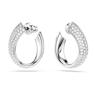 Foto 2 | Foto 2 | Pendientes Swarovski Exist Mini Hoop, Tamaño Pequeño, Rodio Blanco - Venta Internacional.
