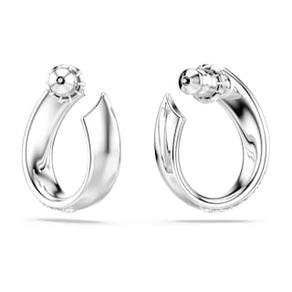 Foto 4 | Foto 4 | Pendientes Swarovski Exist Mini Hoop, Tamaño Pequeño, Rodio Blanco - Venta Internacional.