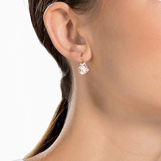 Foto 3 | Foto 3 | Pendientes Swarovski Bella V De Cristal Rosa Chapados En Oro Rosa - Venta Internacional.