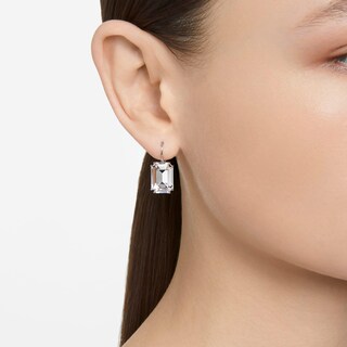 Foto 5 | Foto 5 | Pendientes Swarovski Millenia Drop Con Cristal Octagonal Transparente - Venta Internacional.