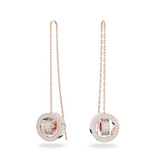 Foto 1 | Foto 1 | Pendientes Swarovski Hollow Drop Long En Oro Rosa Blanco Para Mujer - Venta Internacional.