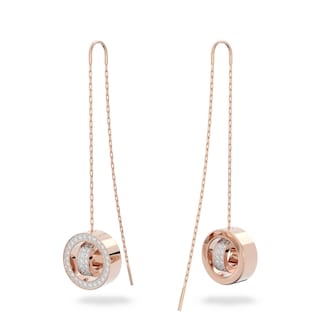 Foto 2 | Foto 2 | Pendientes Swarovski Hollow Drop Long En Oro Rosa Blanco Para Mujer - Venta Internacional.