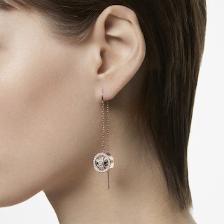 Foto 3 | Foto 3 | Pendientes Swarovski Hollow Drop Long En Oro Rosa Blanco Para Mujer - Venta Internacional.