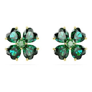 Foto 1 | Foto 1 | Pendientes De Tuerca Swarovski Idyllia En Tono Dorado Con Piedras Verdes - Venta Internacional.