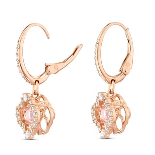 Foto 2 | Foto 2 | Pendientes Swarovski Una Con Pavé De Cristal Transparente Y Piedra Rosa - Venta Internacional.