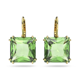 Foto 1 | Foto 1 | Pendientes Swarovski Millenia Drop De Cristal Verde En Tono Dorado - Venta Internacional.