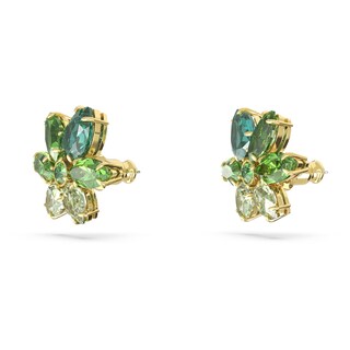 Foto 3 | Foto 3 | Pendientes De Cristal Verde Con Forma De Flor Perforada Con Forma De Gema De Swarovski - Venta Internacional.