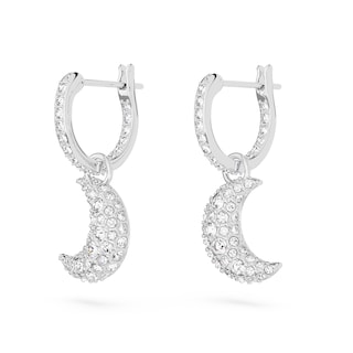 Foto 3 | Foto 3 | Pendientes Swarovski Sublima Drop Con Forma De Luna Creciente En Rodio - Venta Internacional.