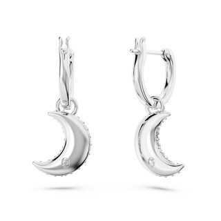 Foto 4 | Foto 4 | Pendientes Swarovski Sublima Drop Con Forma De Luna Creciente En Rodio - Venta Internacional.