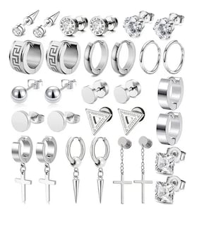 Foto 1 | Foto 1 | 15 Xtellar Pares Aretes Hombre Piercing Pendientes Acero Inoxidable