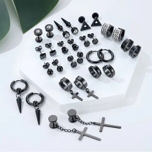 Foto 3 | Foto 3 | 15 Xtellar Pares Aretes Hombre Piercing Pendientes Acero Inoxidable
