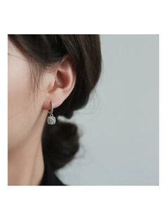 Foto 2 | Foto 2 | Arracadas Aretes De Joyeria Fina Plata 925 Para Mujer Sin Perforacion Arete Largos De Moda Colgantes Para Niñas Dama Perforació