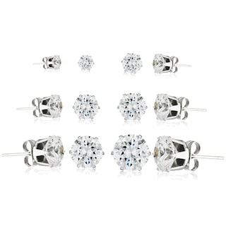 Foto 2 | Foto 2 | Pendientes West Coast Jewelry Con Circonitas Cúbicas De Acero Inoxidable - Venta Internacional.