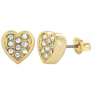 Foto 2 | Foto 2 | Pendientes West Coast Jewelry Elya Con Forma De Corazón De Cristal En Tono Dorado - Venta Internacional.