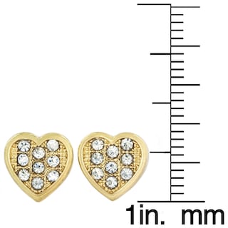 Foto 3 | Foto 3 | Pendientes West Coast Jewelry Elya Con Forma De Corazón De Cristal En Tono Dorado - Venta Internacional.