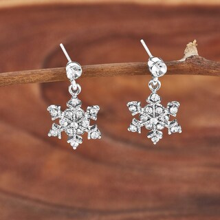 Foto 2 | Foto 2 | Pendientes West Coast Jewelry Con Forma De Copo De Nieve De Cristal Pulido - Venta Internacional.