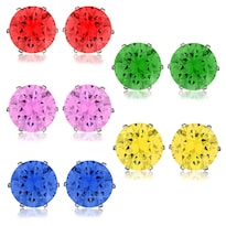 Juego De Pendientes West Coast Jewelry De Acero Inoxidable Con Circonita Cúbica - Venta Internacional.