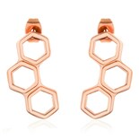 Pendientes West Coast Jewelry Chapados En Oro Rosa Pulido - Venta Internacional.