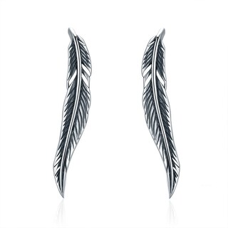 Foto 1 | Foto 1 | Aretes Chulada, Plumas De Plata .925 Con Chapa De Platino, Se Puden Mojar