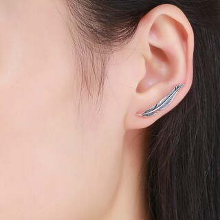 Foto 2 | Foto 2 | Aretes Chulada, Plumas De Plata .925 Con Chapa De Platino, Se Puden Mojar