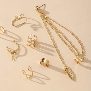 Foto 3 | Foto 3 | Aretes Largos 7 Clips De Oreja Lab.g Dorado