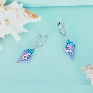 Foto 3 | Foto 3 | Aretes Chulada Caracol De Mar De Plata .925 Con Chaapa De Platino Se Pueden Mojar