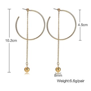 Foto 2 | Foto 2 | Pendientes Huoguo Gold De Acero Inoxidable Minimalistas Para Mujer - Venta Internacional.