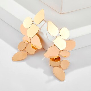 Foto 4 | Foto 4 | Pendientes Huoguo Exageration Con Hojas Irregulares Y Colgantes Largos - Venta Internacional.