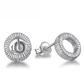 Foto 1 | Foto 1 | Pendientes Huoguo En Forma De O De Aleación Chapada En Plata Con Circonitas - Venta Internacional.