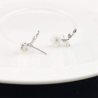 Foto 2 | Foto 2 | Pendientes De Plata De Ley 925 Con Forma De Hoja - Venta Internacional.