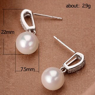 Foto 3 | Foto 3 | Pendientes Huoguo Fashion Con Perlas De Imitación Y Circonitas Para Mujer - Venta Internacional.