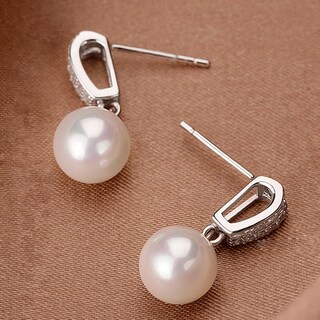 Foto 5 | Foto 5 | Pendientes Huoguo Fashion Con Perlas De Imitación Y Circonitas Para Mujer - Venta Internacional.