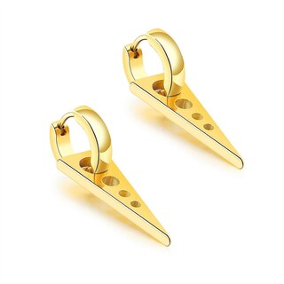 Foto 3 | Foto 3 | Juego De Pendientes Triangulares De Acero Inoxidable Con Forma De Argolla  3 Pares - Venta Internacional.