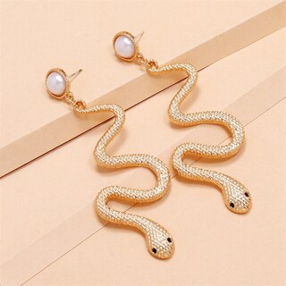 Foto 4 | Foto 4 | Pendientes Huoguo Long Pearl Con Forma De Serpiente Diseño Creativo - Venta Internacional.