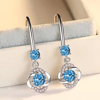 Foto 2 | Foto 2 | Pendientes Huoguo Largos Y Creativos Con Diamantes De Cuatro Hojas - Venta Internacional.