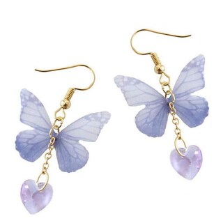 Foto 4 | Foto 4 | Pendientes Huoguo Summer De Aleación Asimétrica Con Forma De Mariposa Y Perla - Venta Internacional.