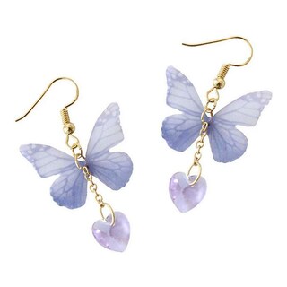 Foto 5 | Foto 5 | Pendientes Huoguo Summer De Aleación Asimétrica Con Forma De Mariposa Y Perla - Venta Internacional.
