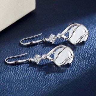 Foto 5 | Foto 5 | Pendientes Huoguo Geométricos De Doble Diamante De Aleación Para Mujer - Venta Internacional.