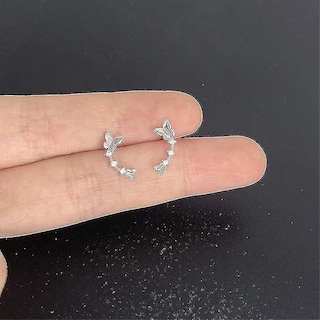 Foto 4 | Foto 4 | Pendientes Huoguo Pendientes De Plata De Ley 925 Con Forma De Mariposa - Venta Internacional.