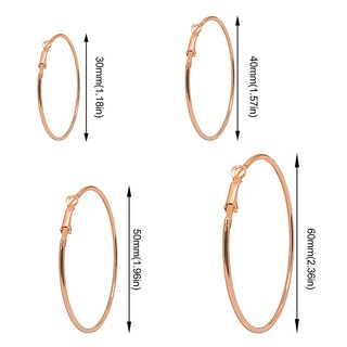 Foto 3 | Foto 3 | Pendientes De Aro Huoguo De Acero De Titanio Hipoalergénicos Para Mujer - Venta Internacional.