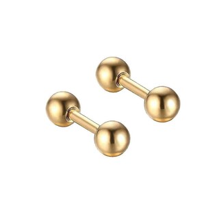 Foto 1 | Foto 1 | Pendientes Huoguo Pendientes Dorados De Acero Inoxidable Con Forma De Barra - Venta Internacional.