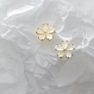 Foto 2 | Foto 2 | Pendientes Huoguo Con Forma De Flor Dorada Dulces Para Boda De Mujer - Venta Internacional.