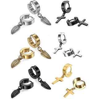 Foto 1 | Foto 1 | Pendientes Huoguo  Piercing De Acero Inoxidable  6 Pares - Venta Internacional.
